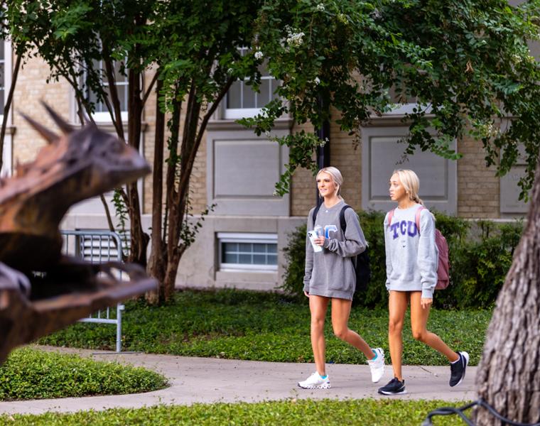Students on Campus at TCU
