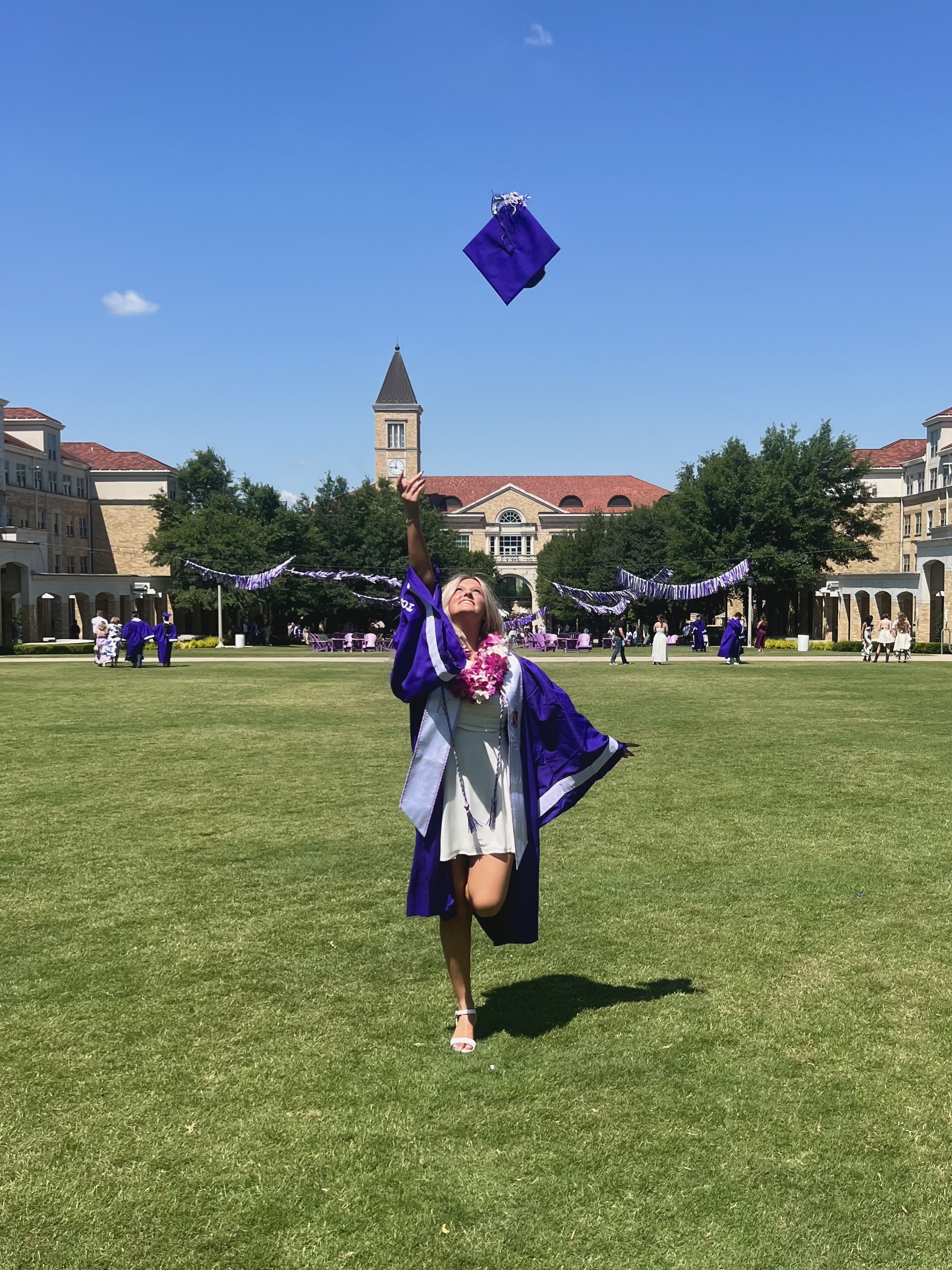Michala Rogers ’25 celebrates her graduation at TCU