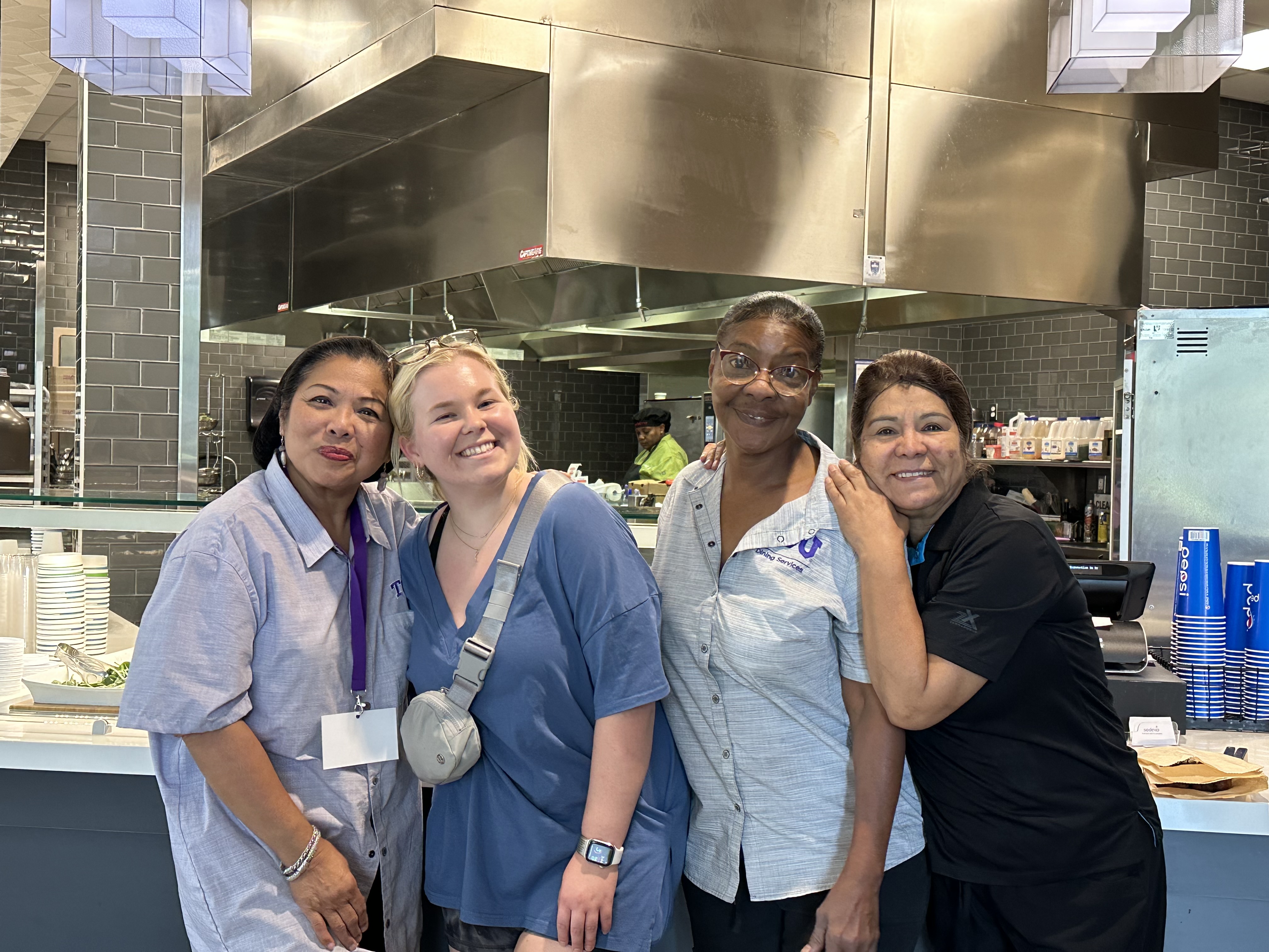 Kassidy Allen ’25 With Miss Mae at TCU Dining
