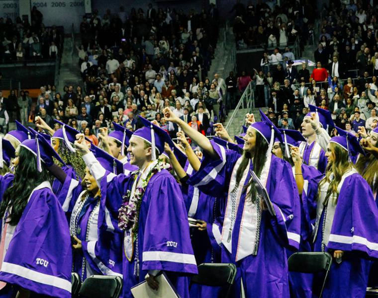 Students at Commencement