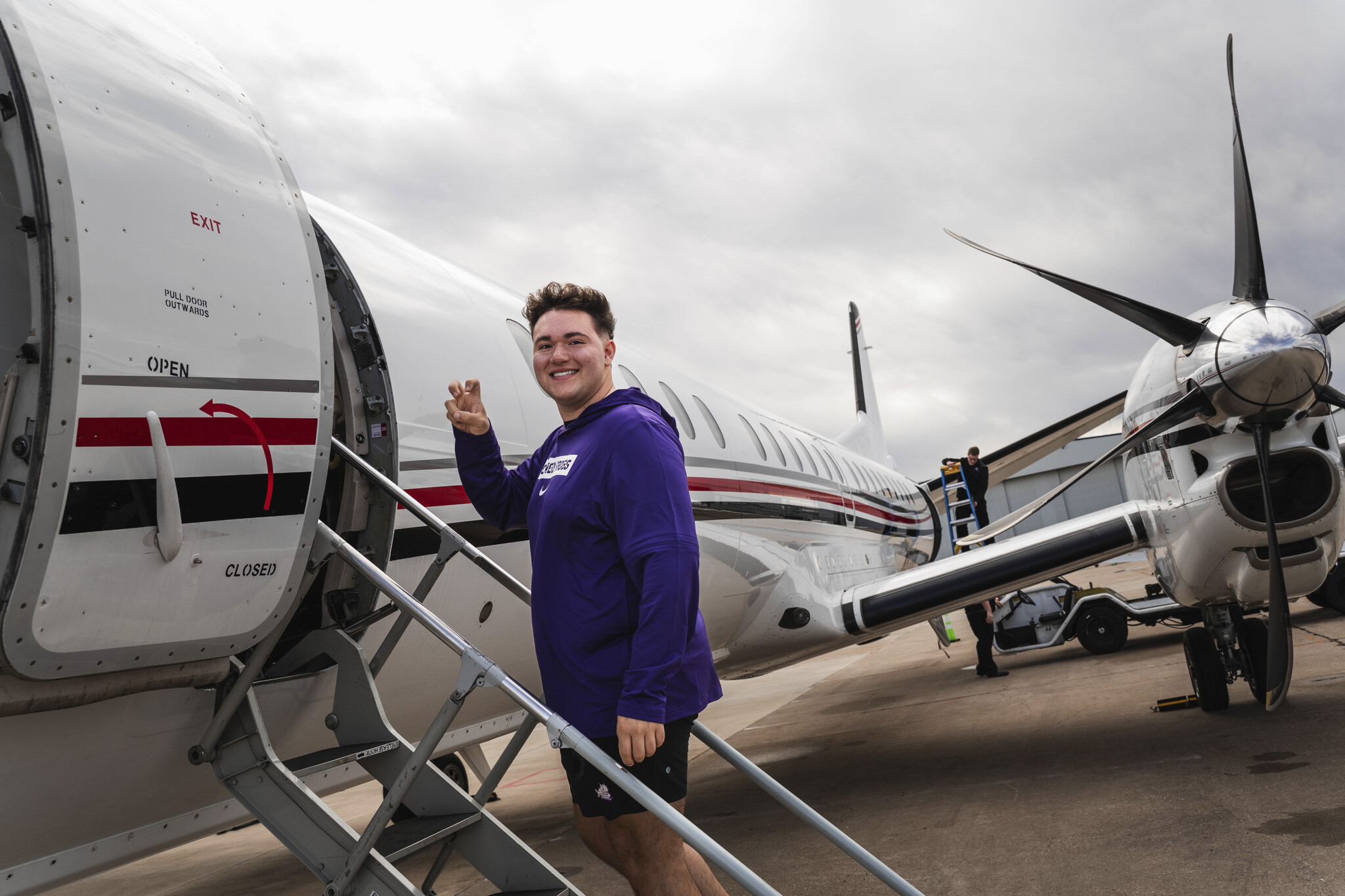 Corey Blake Townsend boarding the flight to March Madness