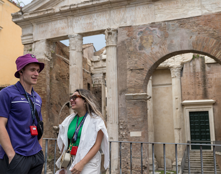 Two TCU students in Rome