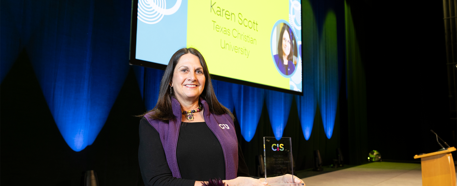 Karen Scott Accepts Two Awards