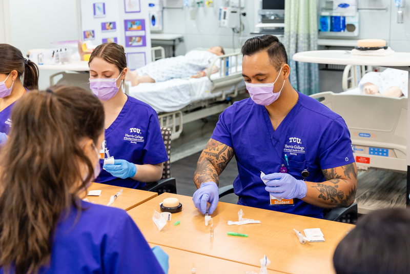 Male TCU Nursing Student working