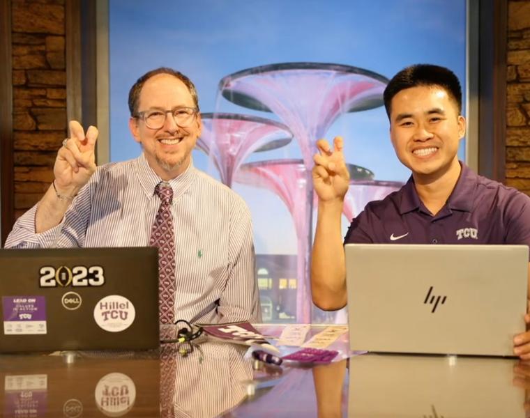 Vice Provost for Enrollment Management Heath Einstein and Ken Nguyen ’24, Admission Counselor during Real Talk: Admission Tips. 