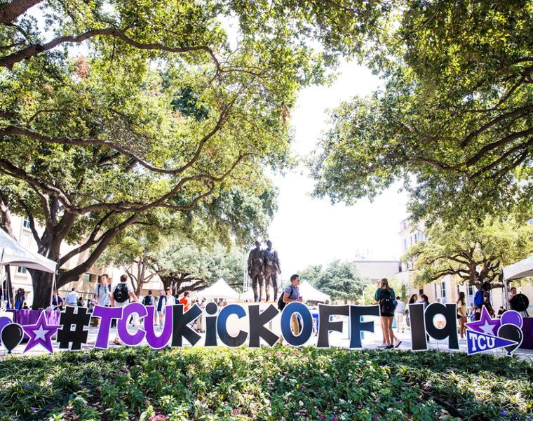 TCU Kickoff 2019 drew large crowds of students to the Intellectual Commons area